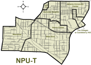 Atlanta Neighborhood Planning Unit T Map