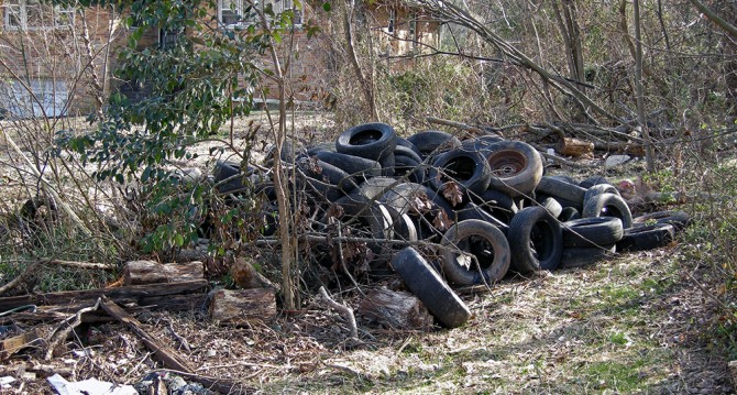 Illegal Tire Dumping