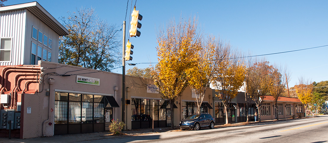 Westview Commercial District in the fall