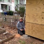 Westview neighbor building the shed