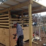 Westview neighbor building the shed